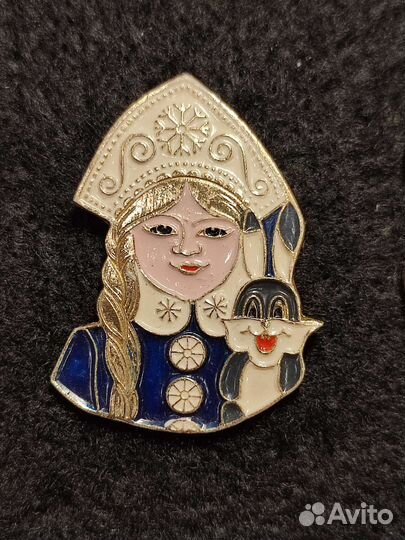 Значки Дед Мороз,Снегурочка,Новогодние,советские