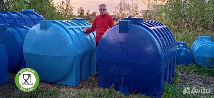 Накопительный бак для воды 3000 / бак для душа