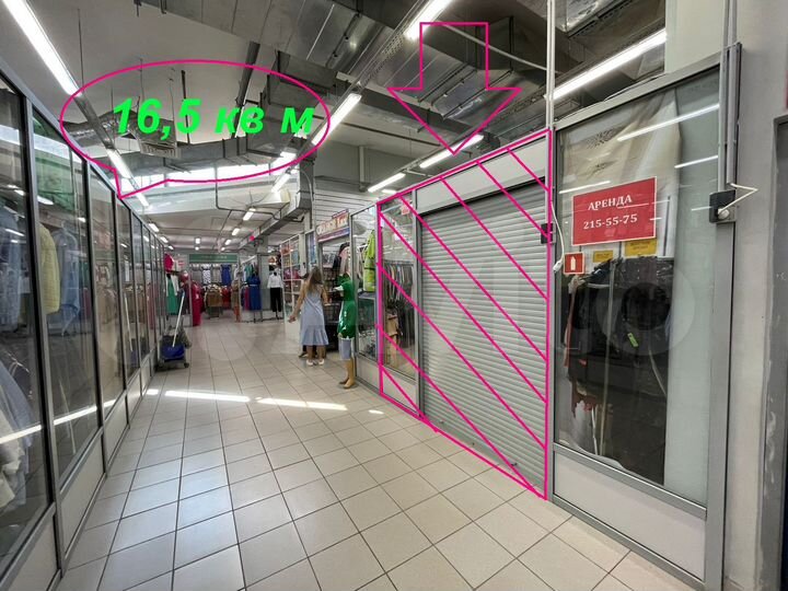 Торговая площадь, магазин 7 м²