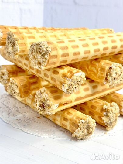 Орешки со сгущенкой.Вафли,зефир