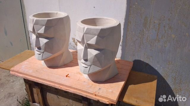 Кашпо Голова Лофт