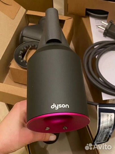 Фен для волос Dyson Supersonic, фуксия, серый