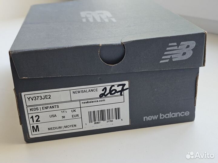 Кроссовки детские New Balance 373 новые 29ru, 12us