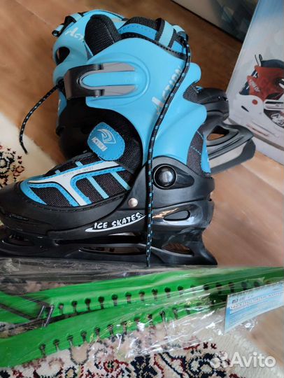 Новые детские раздвижные коньки р 30-33
