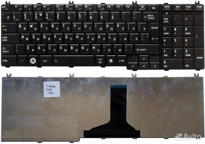 Клавиатура для ноутбука Toshiba C650 000303