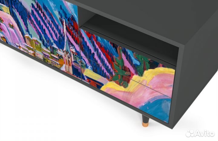 Тв-тумба T7 - Антрацит - Davos Winter