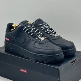 Кроссовки Nike Air Force 1 Low Supreme черные