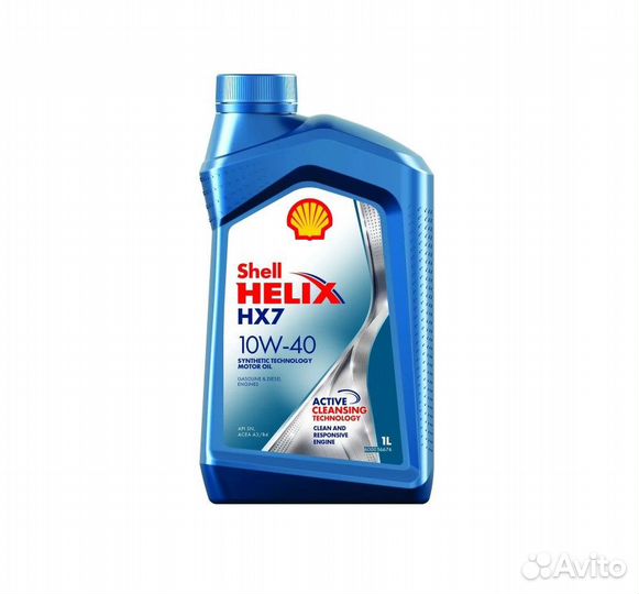 10w40 масло мотор полусинт 1л HX7 Шелл Helix Дизе