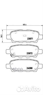 Колодки тормозные дисковые зад P56046 Brembo