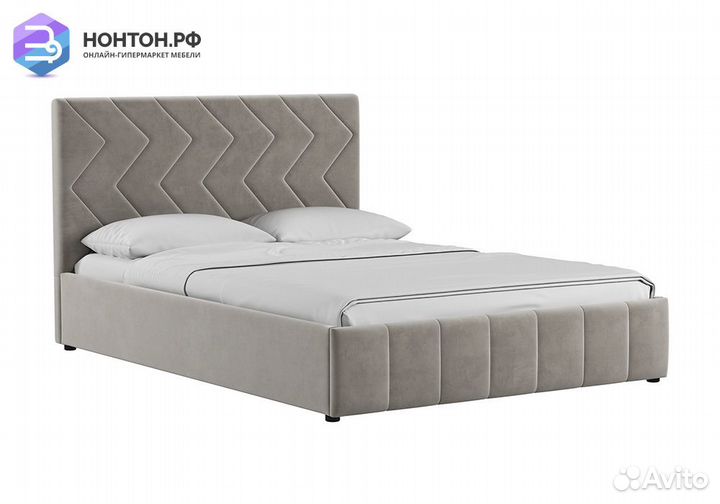 Кровать Милана серо-сливочная