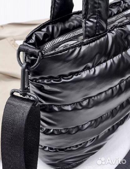 Сумка женская черная стеганая через плечо новая