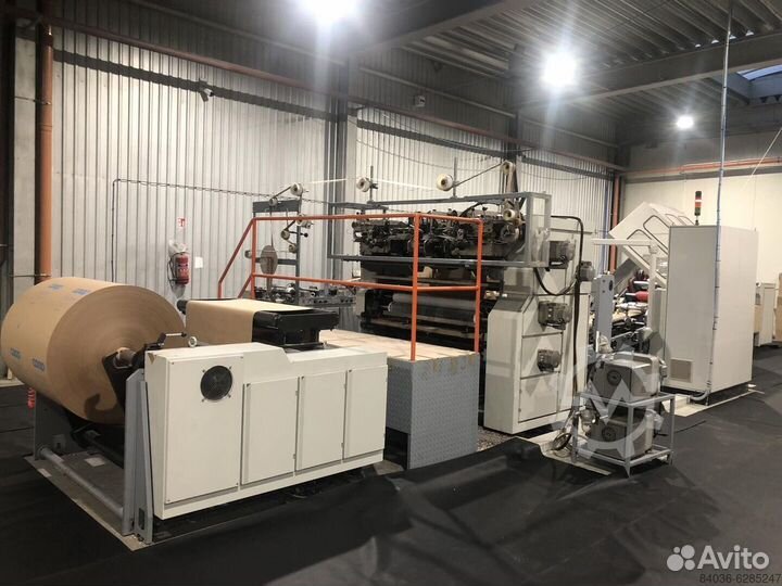 Машина для производства бумажных пакетов с кручено