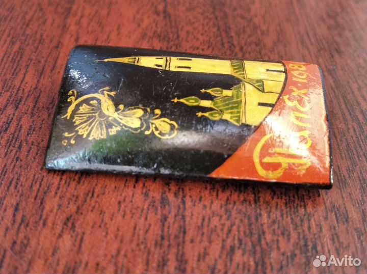 Значок Палех 1981 г. Лаковая миниатюра