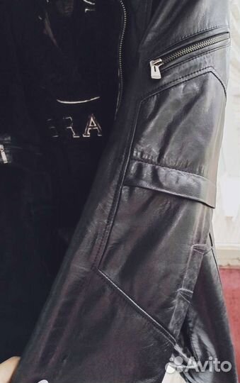 Кожаная куртка мужская 48-50 размер