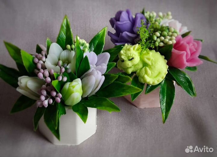 Букет цветов из мыла