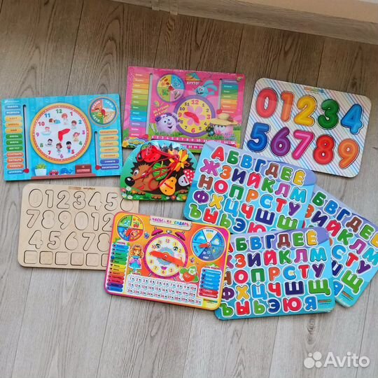 Развивающая деревянная рамка вкладыш Алфавит