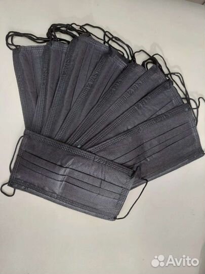 Маска медицинская Голубая 50 шт в упак