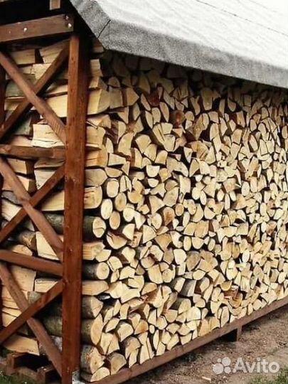 Дрова колотые береза дуб