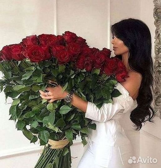 Высокие розы Доставка цветов