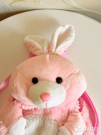 Рюкзак игрушка плюшевый зайчик