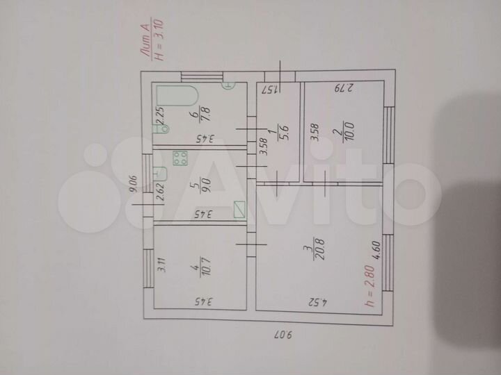 Дом 63,9 м² на участке 5,2 сот.