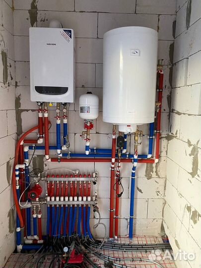 Монтаж систем отопления, установка теплых полов