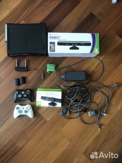 Xbox 360 + kinect + игры уникальный комплект