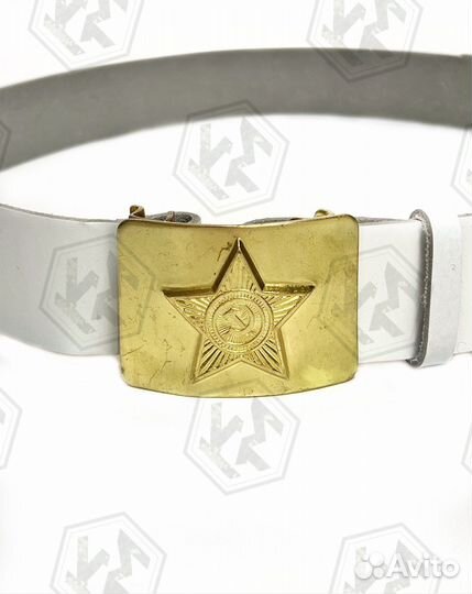 Ремень кожаный солдатский парадный, дембельский