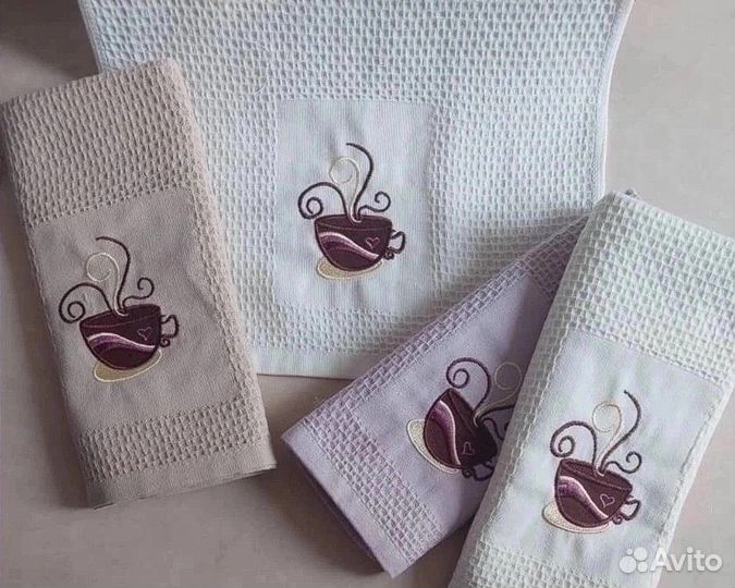 Вафельные кухонные полотенца 100 хлопок