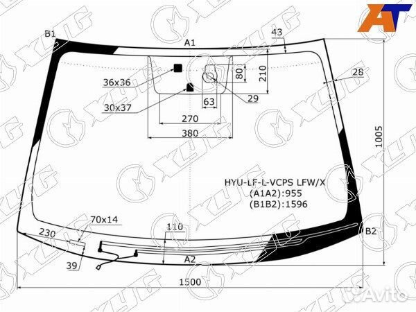 Стекло лобовое hyundai sonata