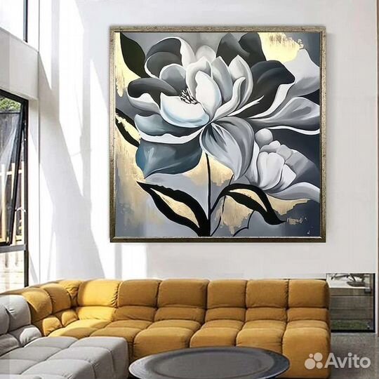 Картина пион с поталью