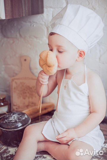 Прокат фартук и колпак для поваренка