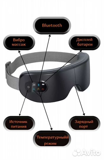 Беспроводные массажные очки для глаз