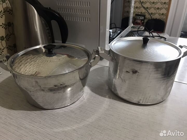 Кастрюля ковш алюминиевая эмалированная СССР чугун