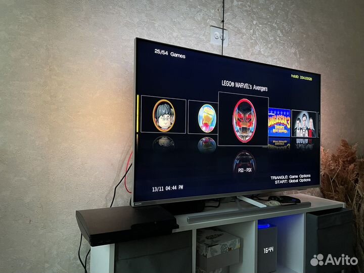Sony ps3 1000gb прошитая очень много игр