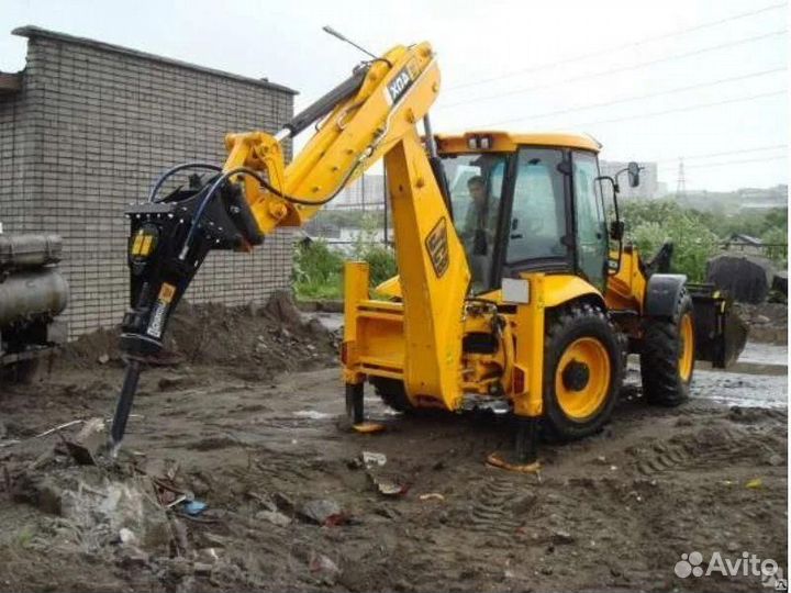 Экскаватор погрузчик jcb гидромолот