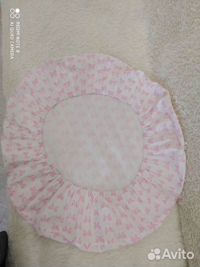 Простынь в круглую кроватку