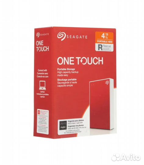 4 тб Внешний накопитель HDD Seagate One Touch, кра