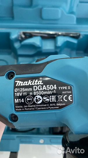 Аккумуляторная болгарка makita dga 504 rfe