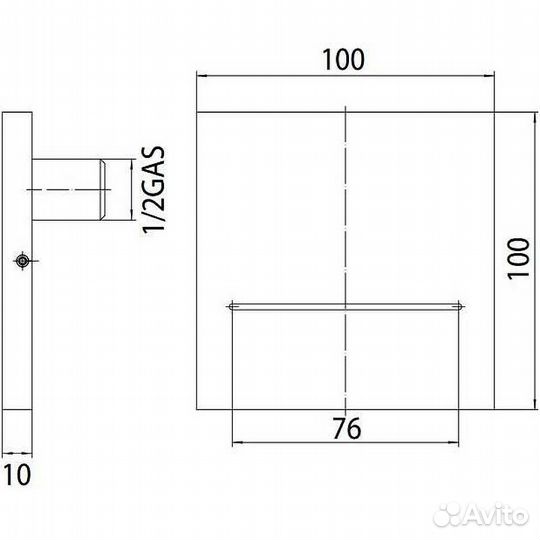 Излив для смесителя Bossini Ole Square E86908.030