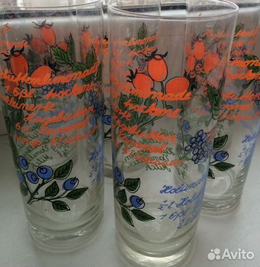 Старинные 6 стаканы времен СССР сделаны в Чехослов