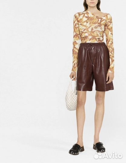 Шорты кожаные Nanushka