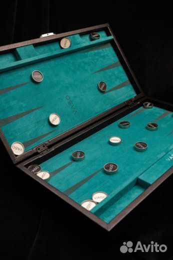 Нарды премиум кожаные