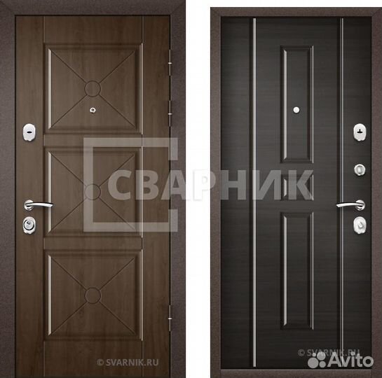 Трехстворчатая входная дверь на заказ. Установка