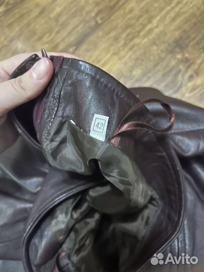 Юбка из натуральной кожи 42 (подойдет на M и L)