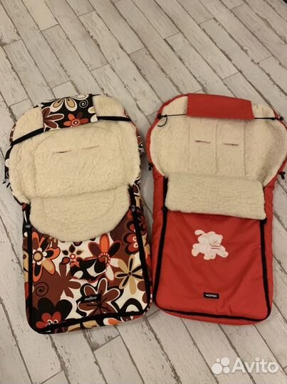 Зимний конверт в коляску на овчине