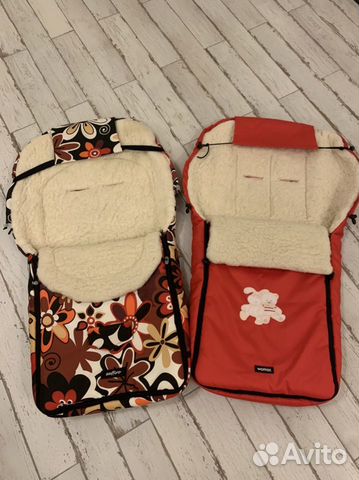 Зимний конверт в коляску на овчине