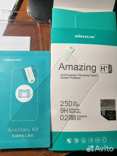 Защит. стекло Nillkin + чехол для Huawei Honor 10