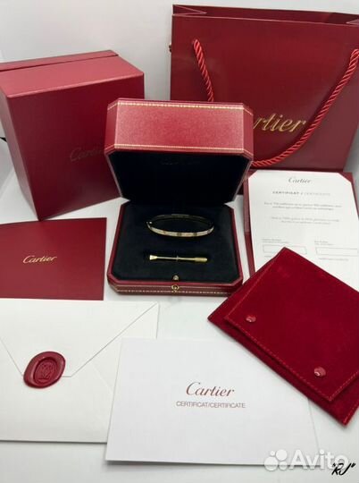 Браслет Cartier Love с природным брил