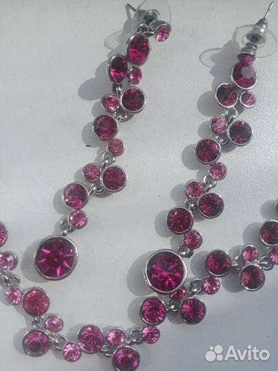 Серьги винтажные с браслетом